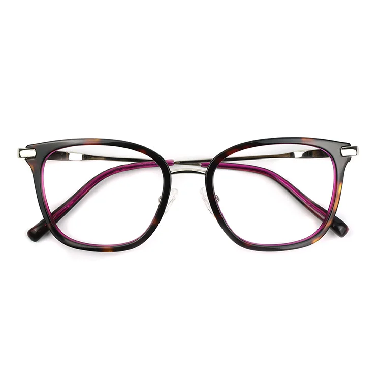 
Инновационные прозрачные ацетатные металлические оправы для очков квадратные стильные оправы для очков оптические очки с блокировкой синего света 
