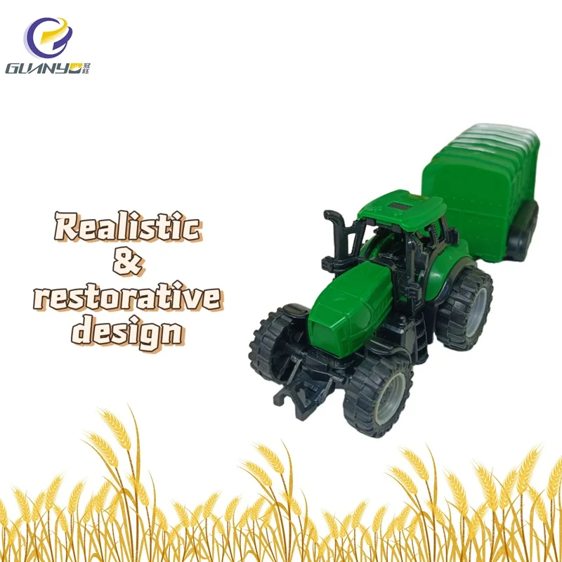2024 Hot Selling Sliding Farmer Truck With Container Assembly Durable Construction Indoor Mini Inertia Toy Car Best Gift For Kid