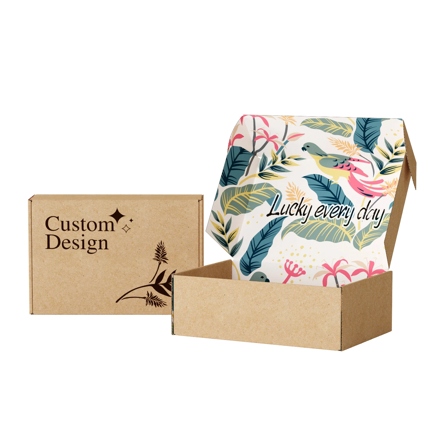Factory Custom Logo Printed folding Corrugated Packaging Box Gift food cosmetic clothes mailing Shipping Paper Packaging Boxes