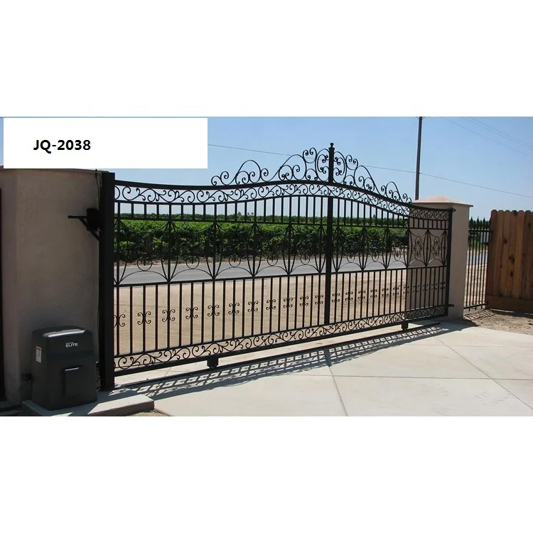 Chinese pedestrian cheaper used metal farm modern metal big main home iron gates for sale