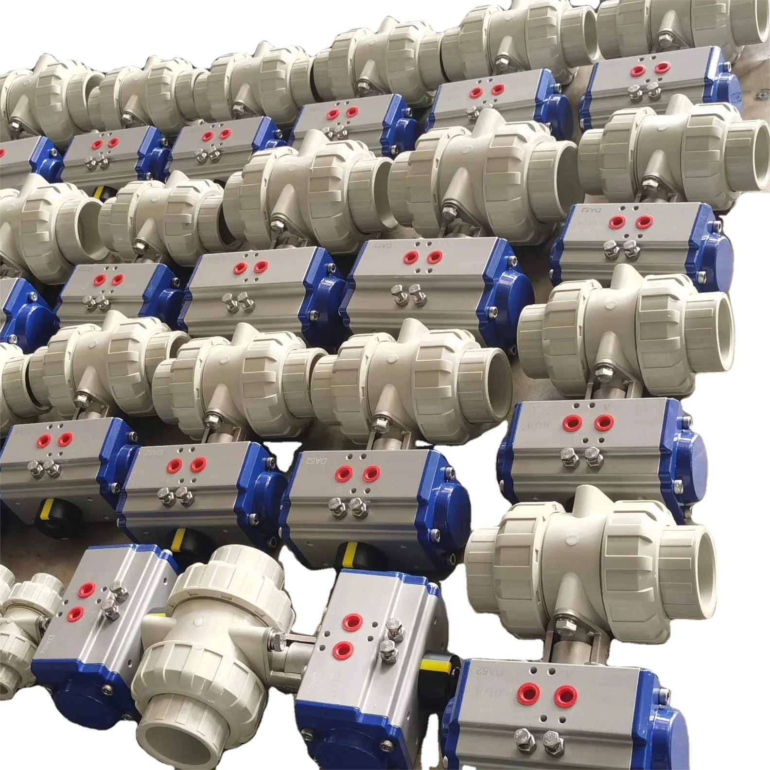 Pneumatic Control Positioner PPH Three Way Ball Valve Used in The Lithium Battery Industry