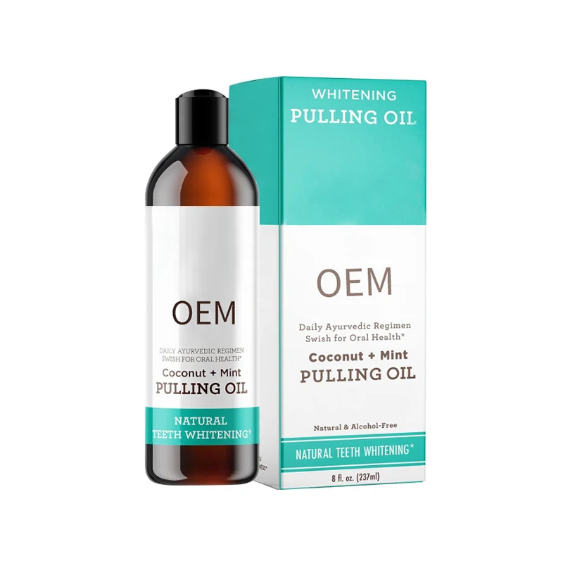 Natural Ayurvedic Minty Whitening Oil Pulling for Daily Oral Health Oral Rinse