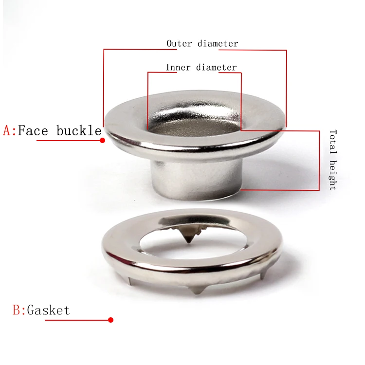 Metal Claw Eyelets Anti-slip Fixing Garment Grommets Buckles(Iron Stainless Steel Brass)for Bags, Shoes