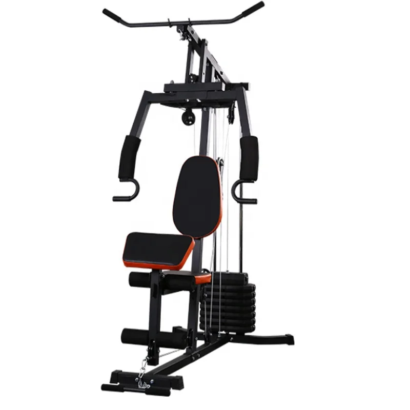 
Home Gym Fitness Bodybuilding Equipment One Person Station With Lat Pull Down Machine 