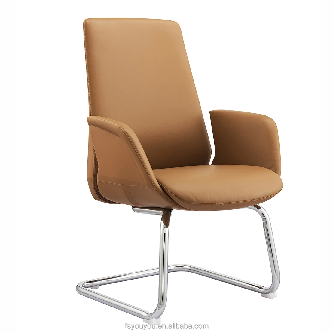 Luxury Middle Back Meeting Chairs Executive Room Visitor Chairs Pu Leather Office Conference Chairs