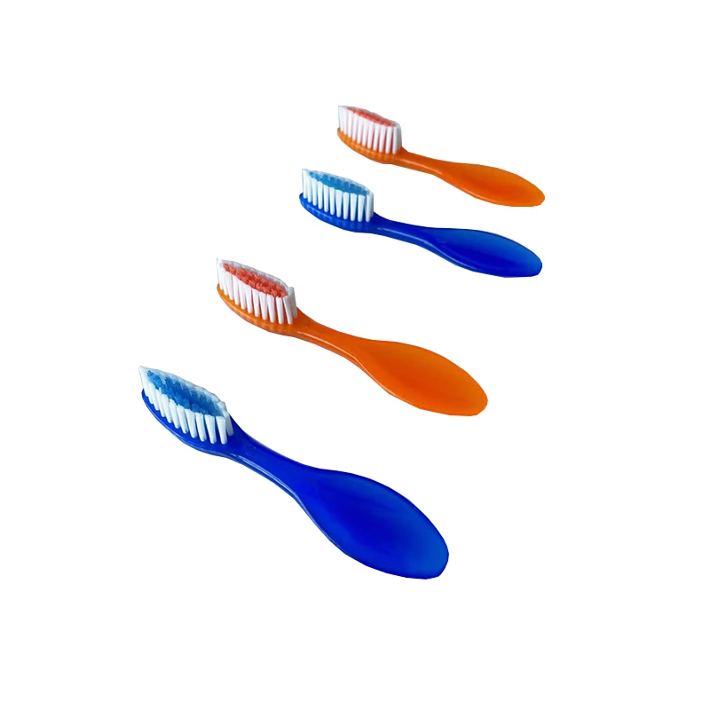 Short soft silicone rubber handle anti-swallow adult prison toothbrush