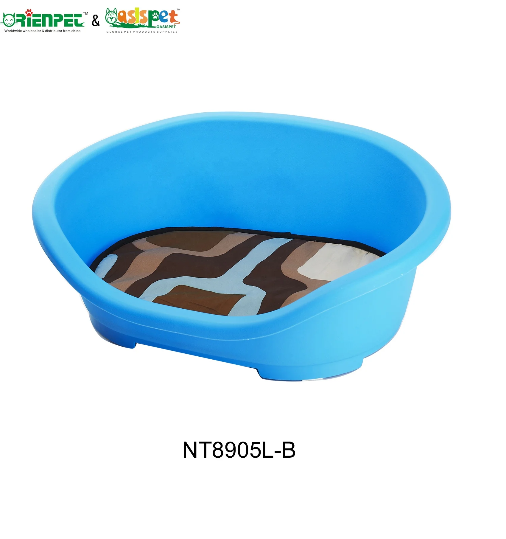 ORIENPET & OASISPET Plastic dog bed with mat Ready stocks NT8905L-B Pet bed products
