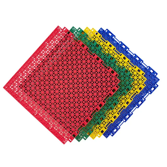 Manufacturers best price easy to clean colorful PP interlocking garage floating workshop floor tiles