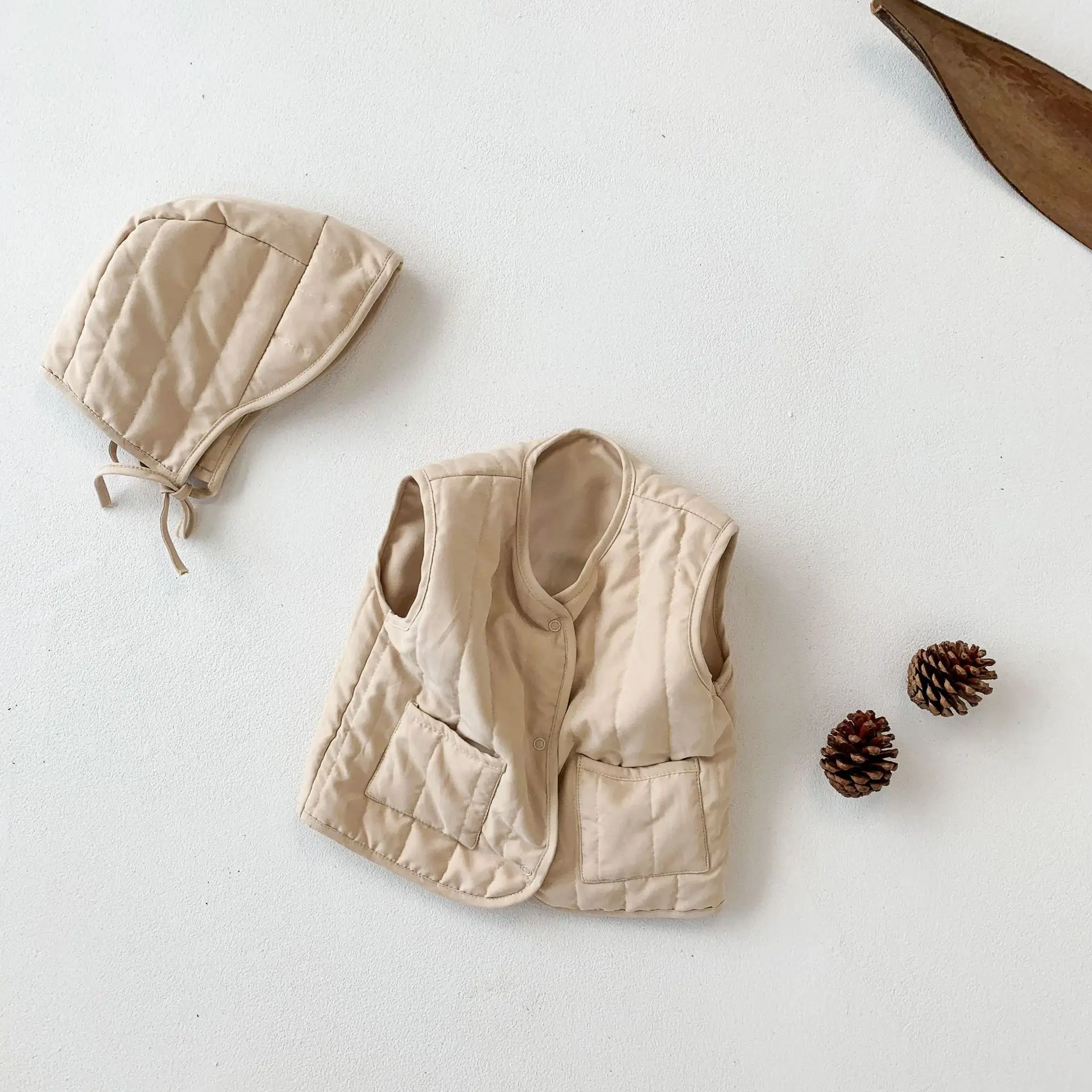 2020 New Autumn Winter Children Clothing Boys Girls Baby Clothes Lamb Velvet Padded Kids Vest Top