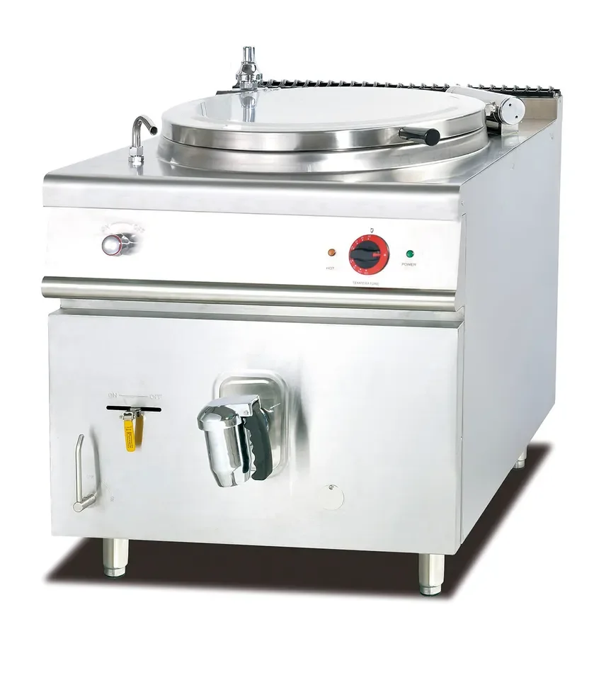 2023 Hot Sale Manufacturer Free Standing Gas Soup Kettle For Commercial Hotel Dining Room Food Shop Gas Jacketed Boiling Pan