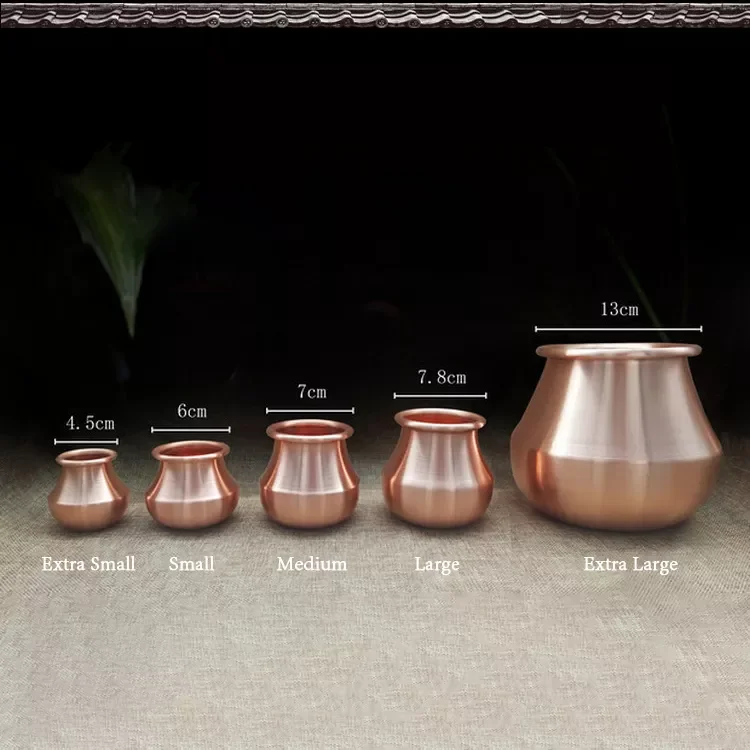 Medium Size 7cm  For Personal Care Vacuum Moxibustion Brass Cup Cupping Therapy Remove Dampness Red Copper Cupping Device