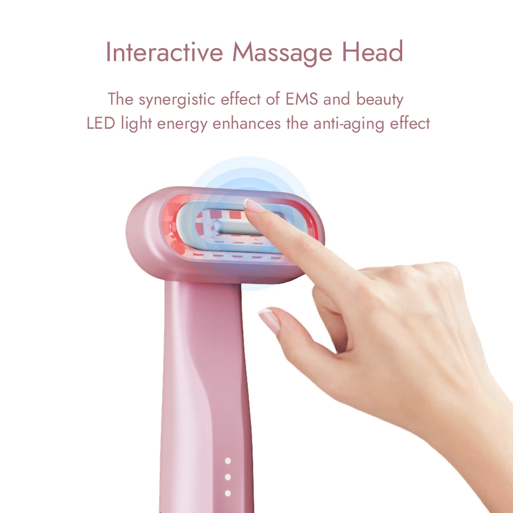 Synogal handheld heating electric vibration red light therapy facial massager eye beauty wand