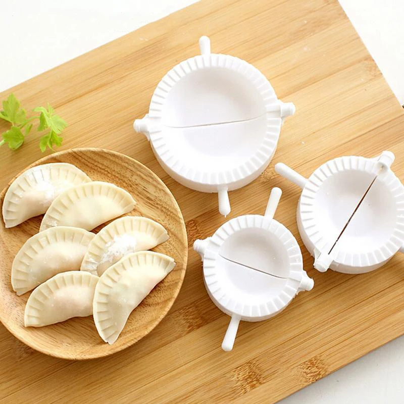 Hotselling Kitchen Pastry Tools 3 Pack Manual Plastic Empanada Press Dumpling Tool Mold Dumpling Maker Set