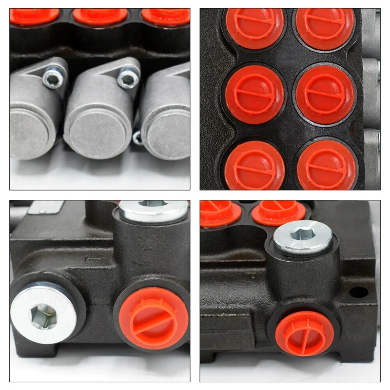 Junbao Customer Standard 80LPM flow 3 Spool P80 Hydraulic Directional Control Valve