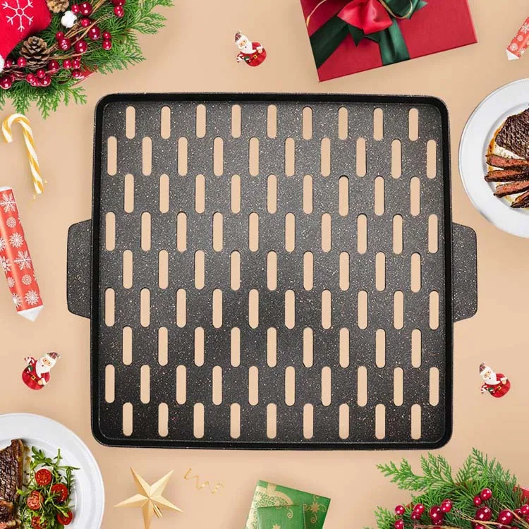 Fireproof Thickening Non-Stick BBQ Grill Pan