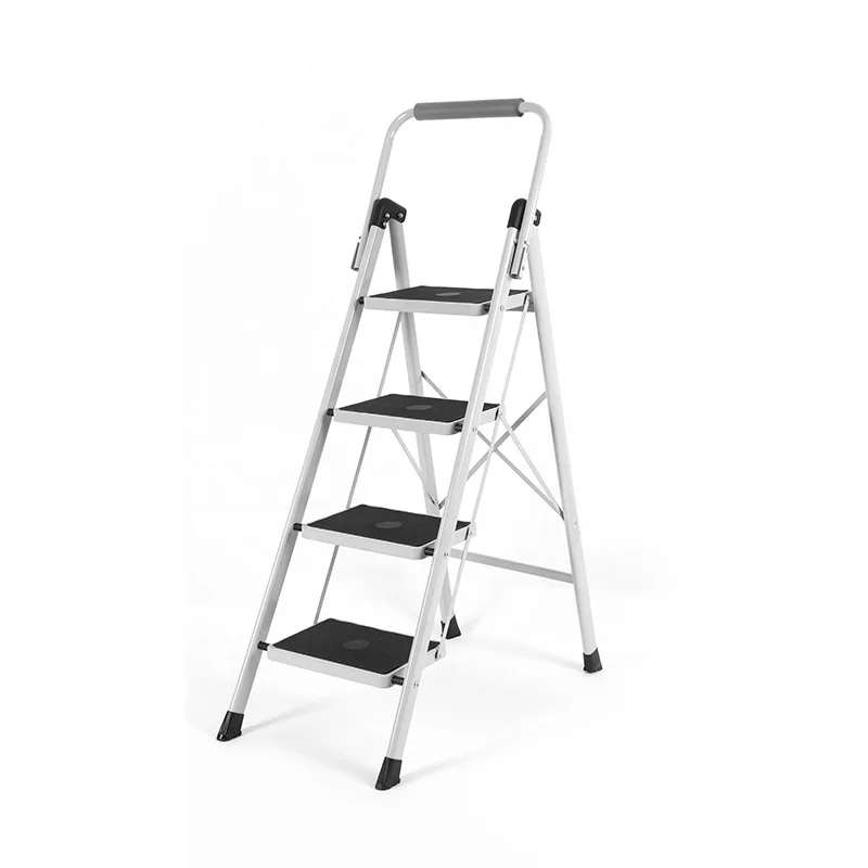 Wholesale Household Folding Step Ladder Household Folding Herringbone Ladder Storeroom Warehouse Step Ladder With Handrail