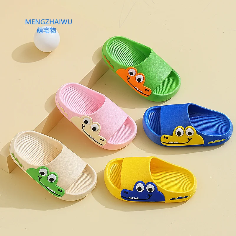2022 Innovative Household Products Children slippers Kids Cartoon Dinosaur Non-slip Bath Bathroom slippers for Boys