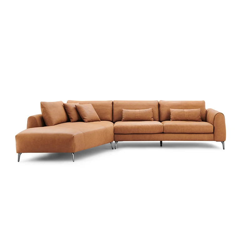 The latest design modern corner sectional sofa high-end leather sofa set