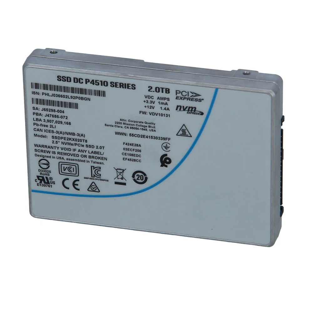 S4510 центр обработки данных SSD SATA3 480G 960GB 1 92 T 3 84 7 68 2.5in SSDSC2KB480G801 серверные твердотельные накопители