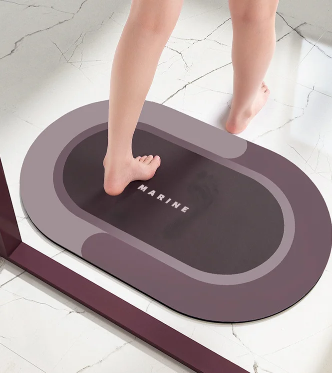 Best sell anti drying anti-slip Bathroom floor diatom mud foot pad diatomite bath mat