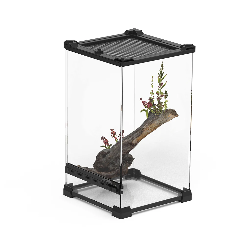 US Local Stock Tropical Vertical Amphibians Enclosure Habitat Cage Reptile Terrarium for Small Tree Dwelling Reptiles Amphibians