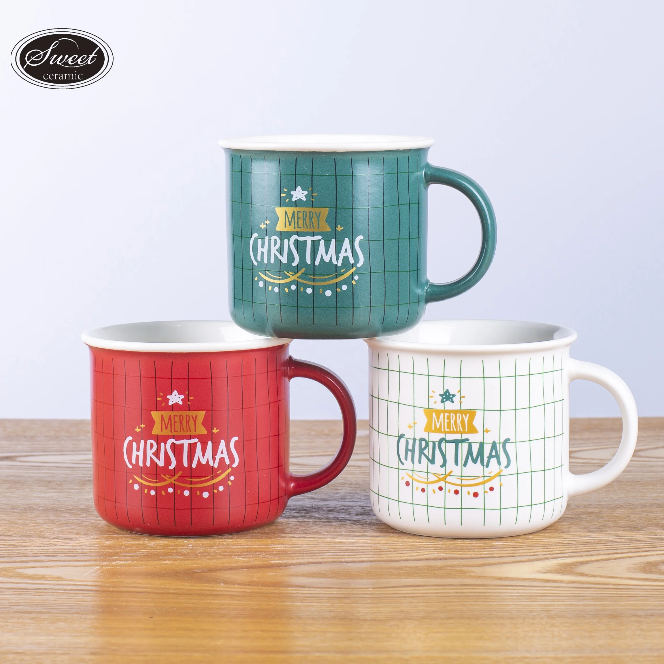 water bottle for kids  Seasonal Ceramic Christmas Mugs Custom Santa Snowman Holiday Coffee custom cup for present