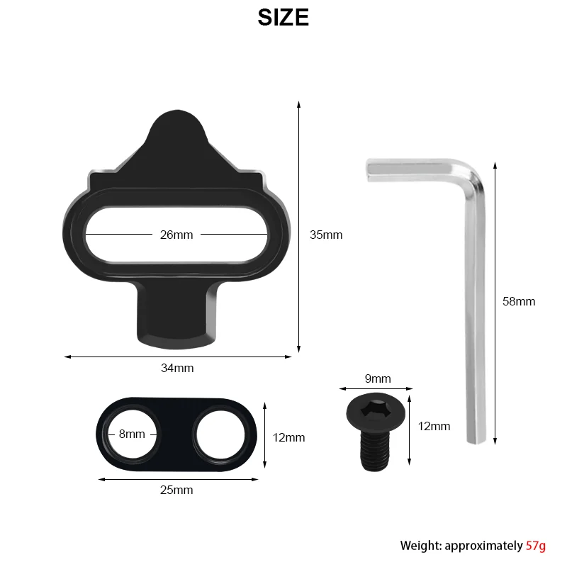 RIDERACE Bicycle Lock Plate Adapter Converter Mountain Bike Pedal SPD Shoes Copper Adapter Clamp Plate No Clip Eggbeater Lock