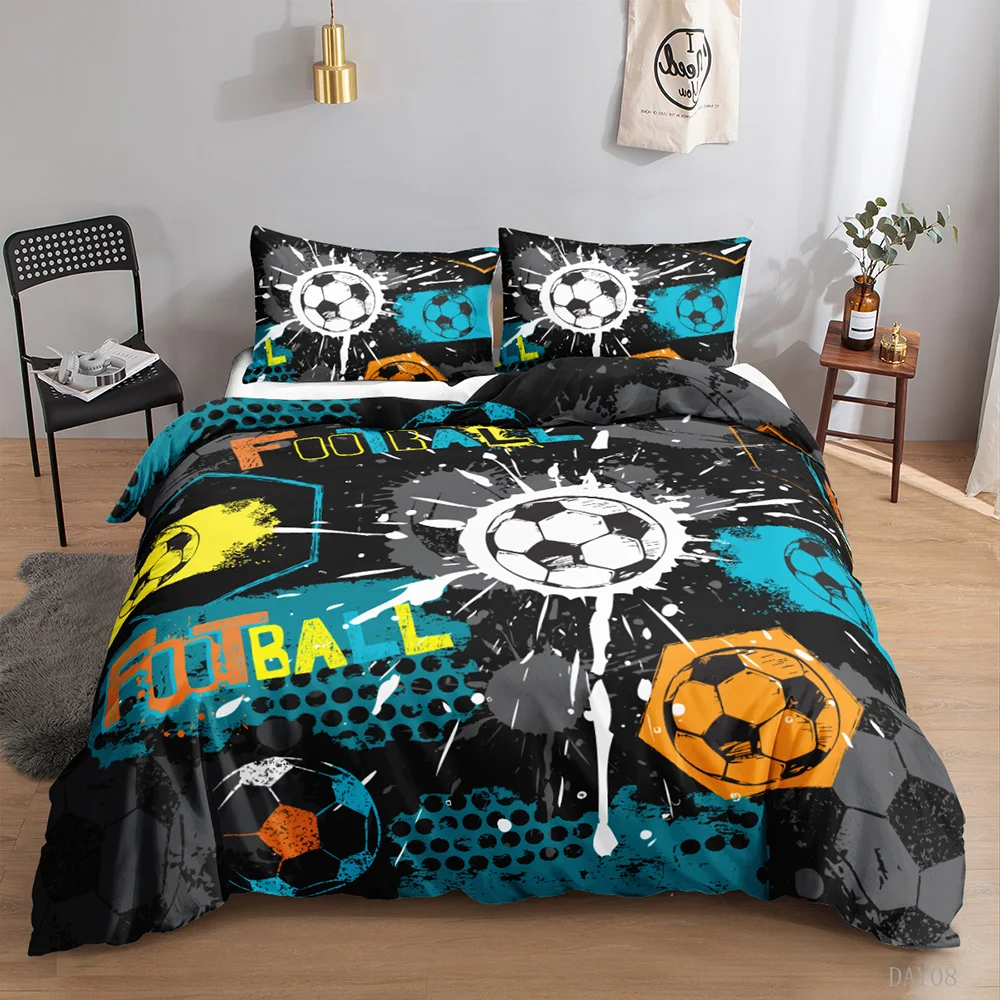 3D football fashion printing bedding boy home cover bed room Duvet Cover Set