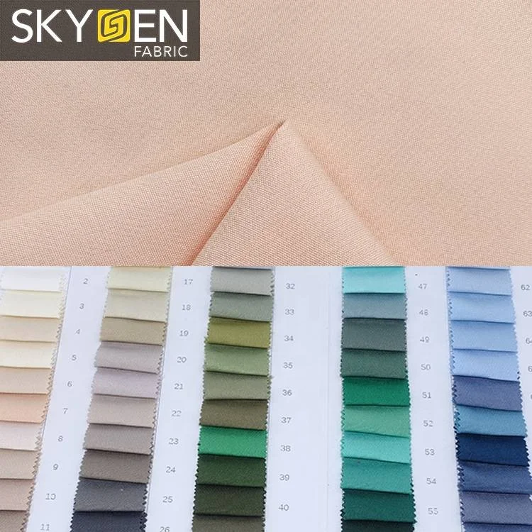 Skygen 92% Polyester 8% Spandex dress pants polyester fabric roll stretch polyester elastane spandex fabric