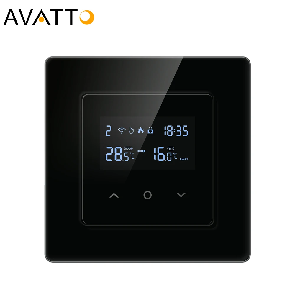 AVATTO 95 ~ 220 В Wi-Fi термостат Fussbodenheiz сенсорный экран Tuya умный дом для комнаты электрический подогрев пола контроллер котла