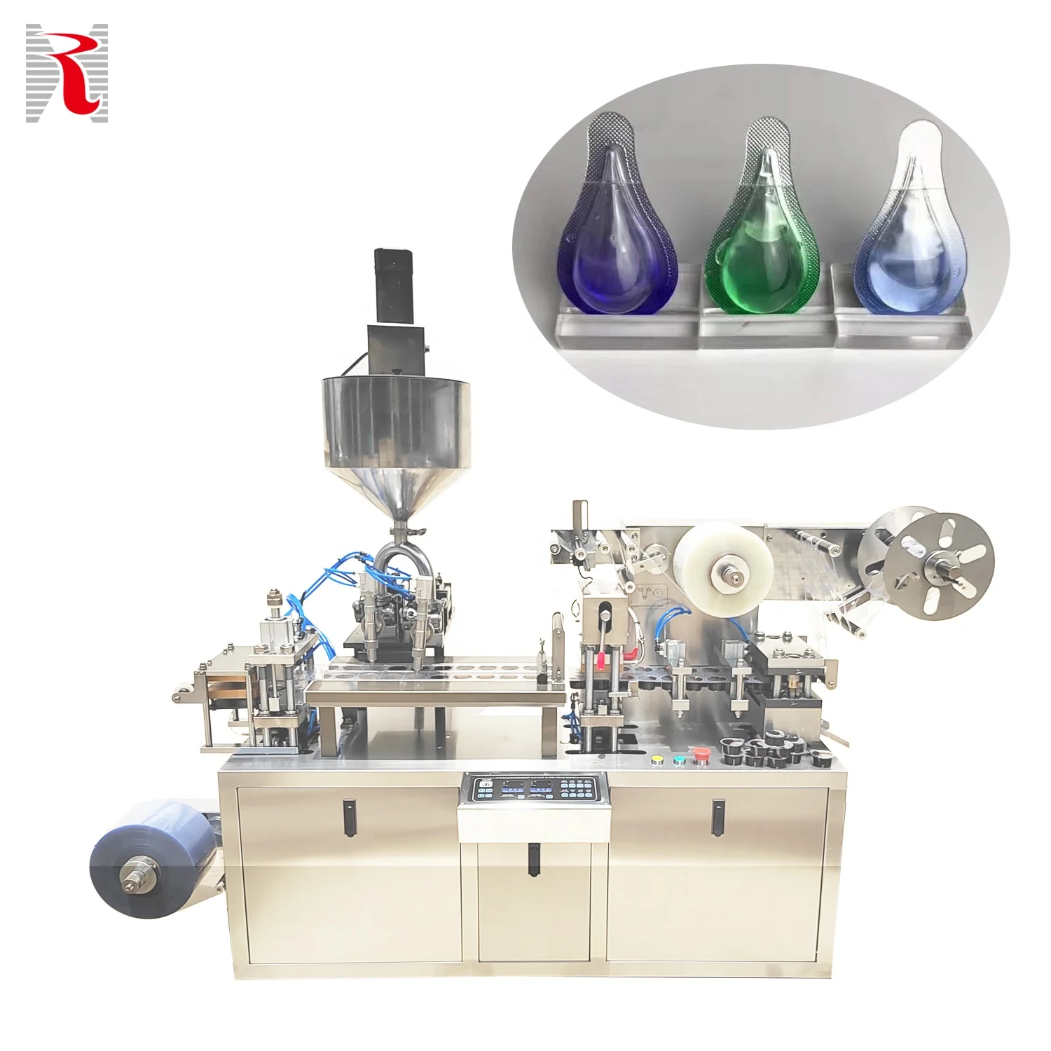 New Patent DPP Series Automatic Sauce Chili Sauce Peanut Butter Ketchup Paste Aluminum Plastic Liquid Blister Packaging Machine