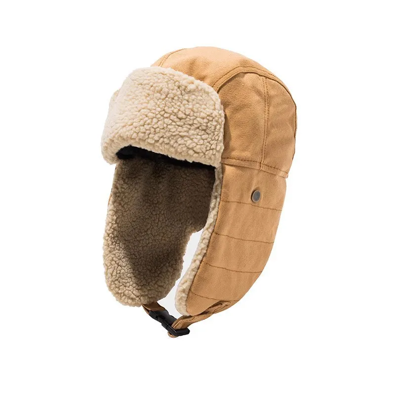 Vintage Aviator Hat with Fur Ear Flaps Wholesale Knitted Costume Accessory for Adults Pilot Trapper Trooper Cap