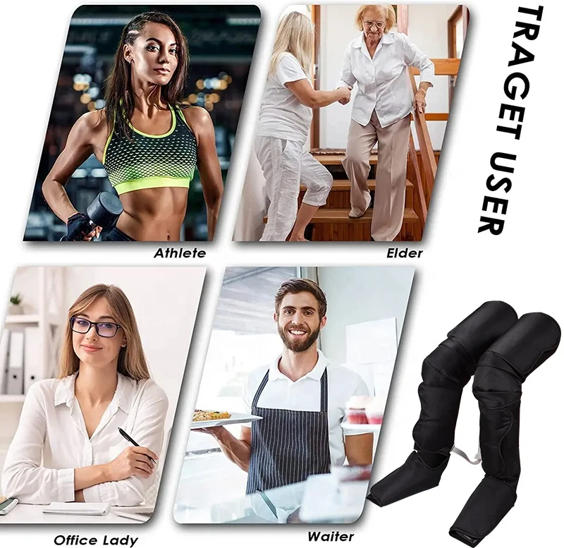 Custom Logo Leg Pant Air Recovery Air Pump Compression Leg Boots Massager Pressotherapy Rechargeable Recovery Boot Foot Massager