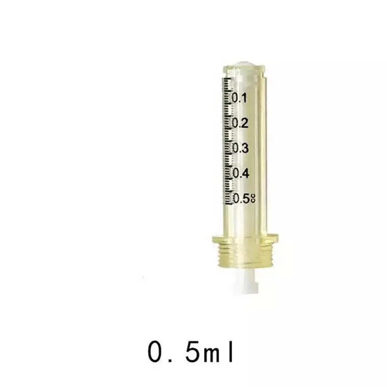 Hyaluronic injection pen disposable syringe ampoule head and adapter