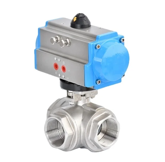 Wholesale DN200 8 inch 800LB Female Thread Type Metal Seated Forged Steel Pneumatic Actuated Ball Valve