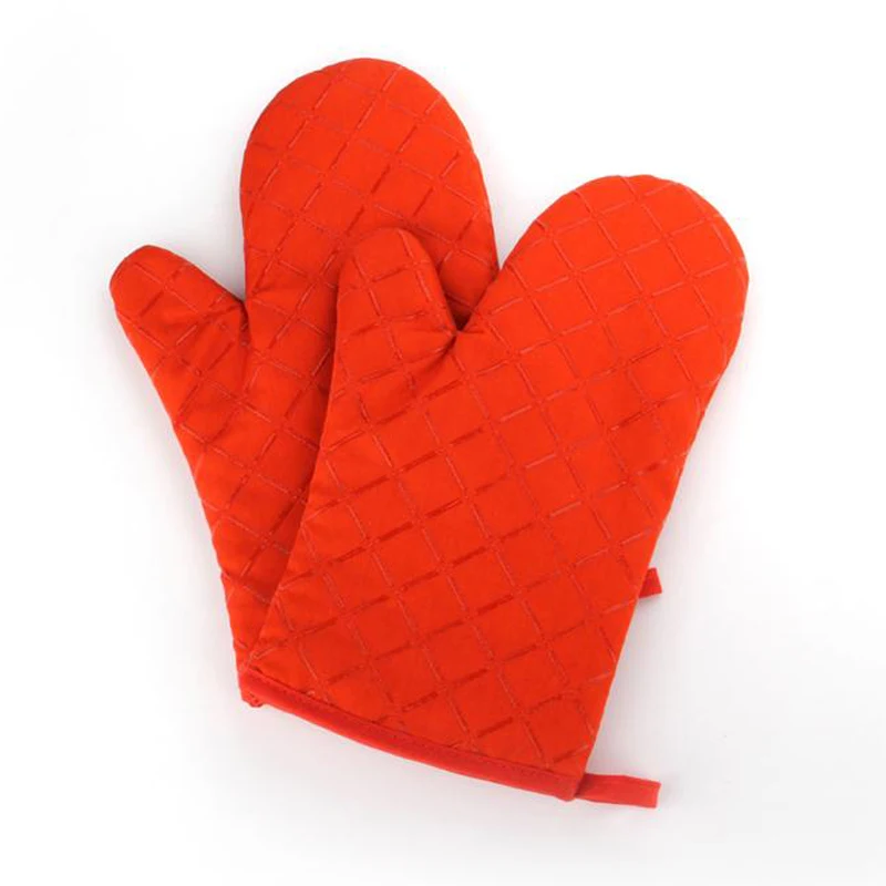 Custom logo Heat Resistant Cooking Kitchen Mitt Gloves Silicone Oven Mitts