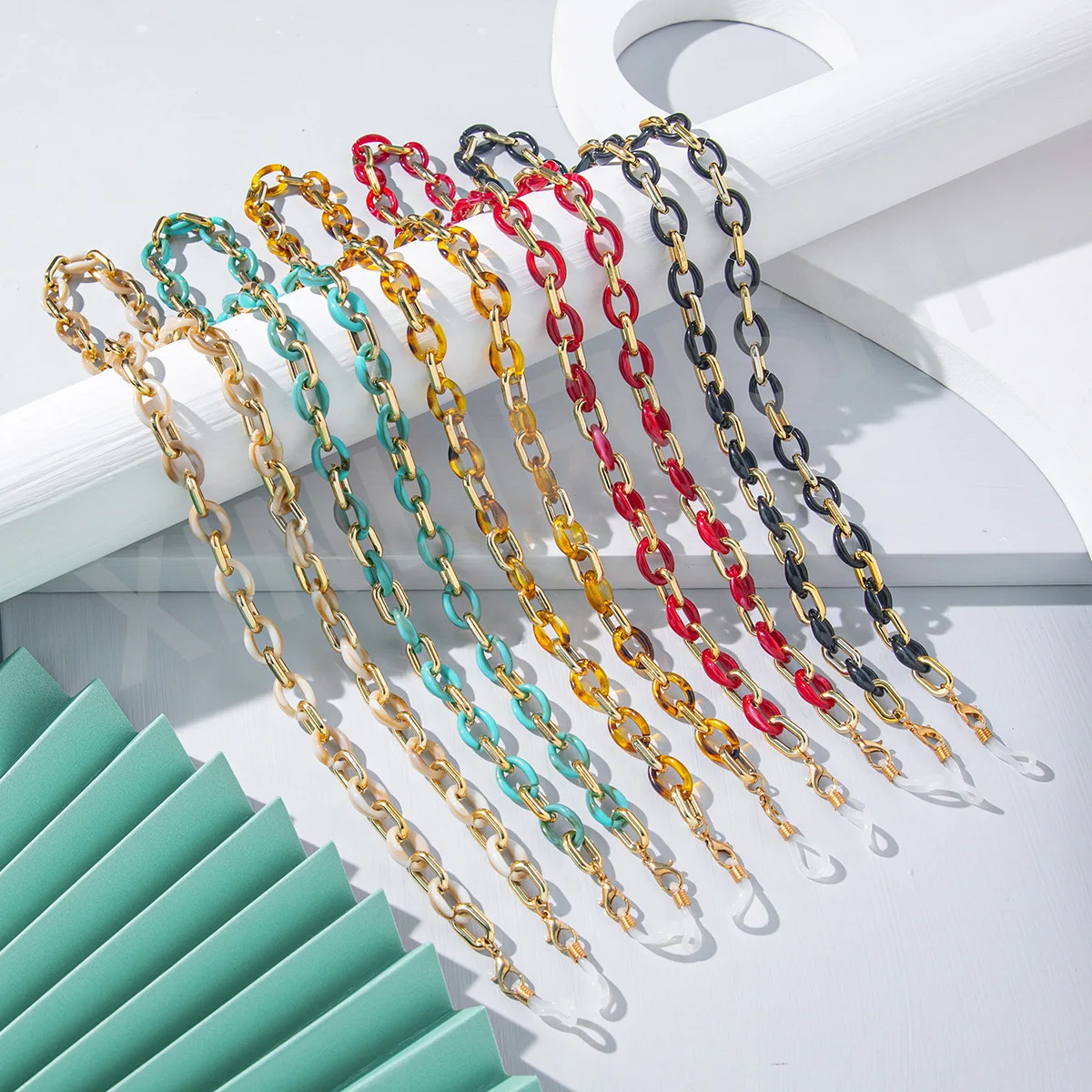 Tiny Acrylic Glasses Chain Women Mask Strap Necklace Face Mask Holder Fashion Eyewear Accessories Sunny Cord Landyard