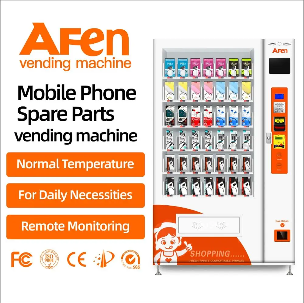 AFEN glass front books dvd rental kiosk retail outlet vending machine