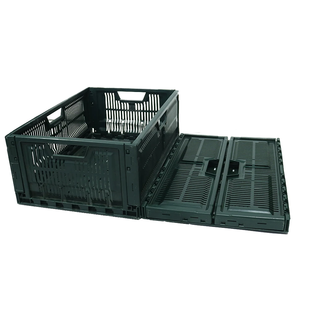 Logistic Shipping Durable Fruit Vegetable Use Stacked Folding Pallet Box Custom Folding vented plastic bulk container