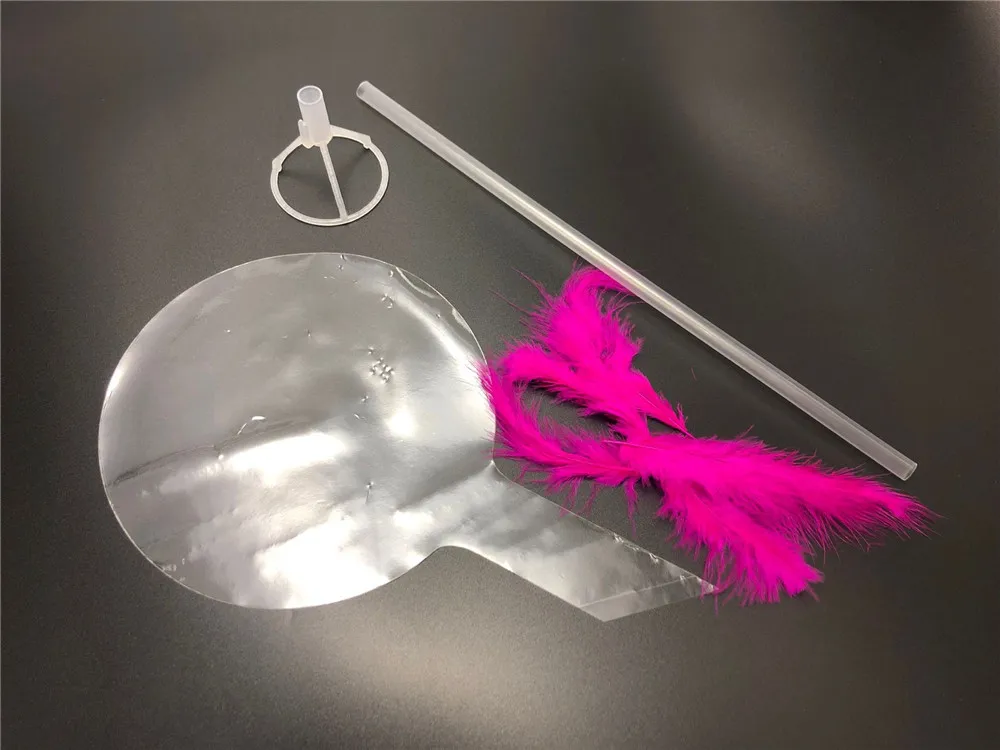 New Amazon color feather transparent 18 inch wave ball