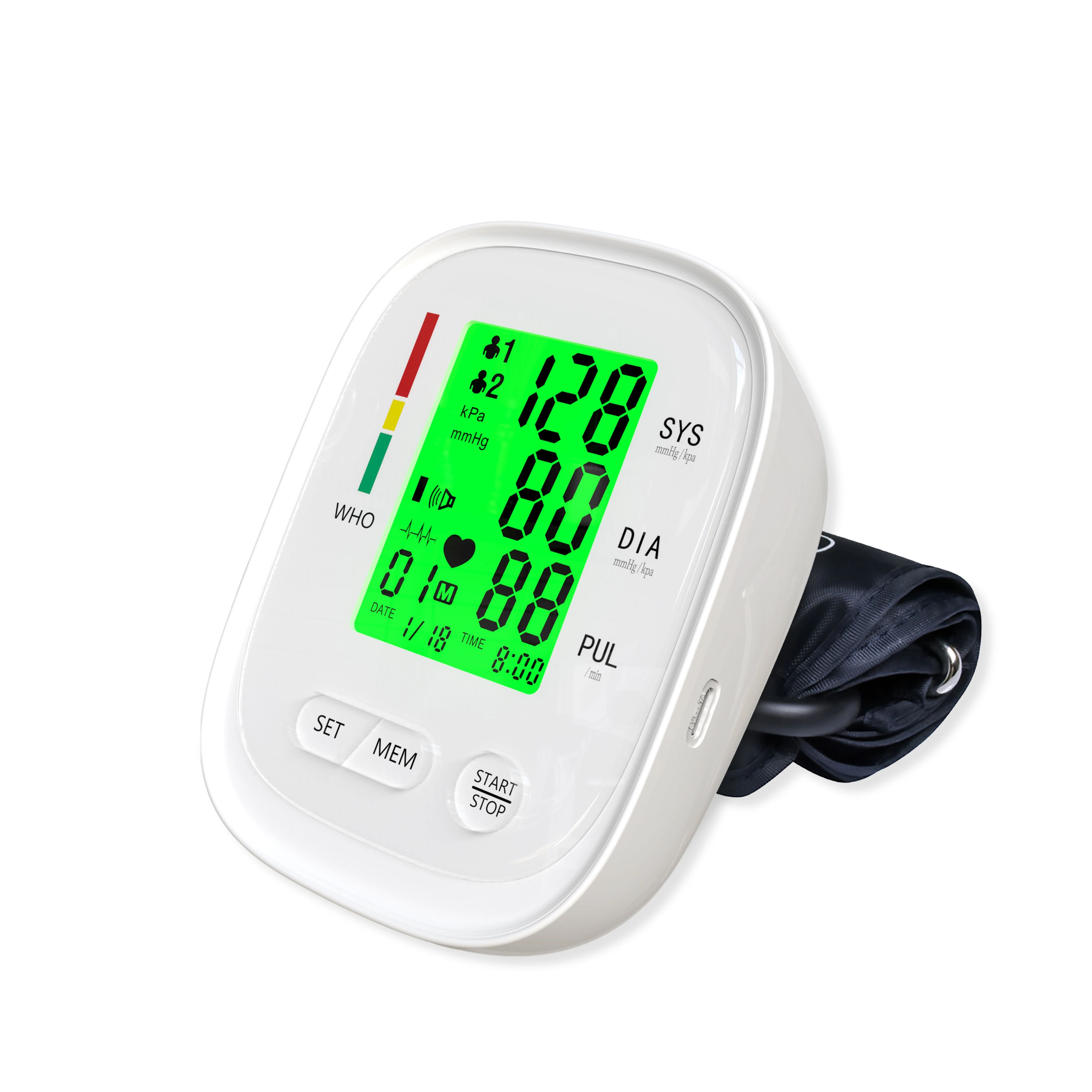 Factory Wholesale Custom Voice Broadcast Digital Automatic Arm Blood Pressure Monitor With Type-C Cable