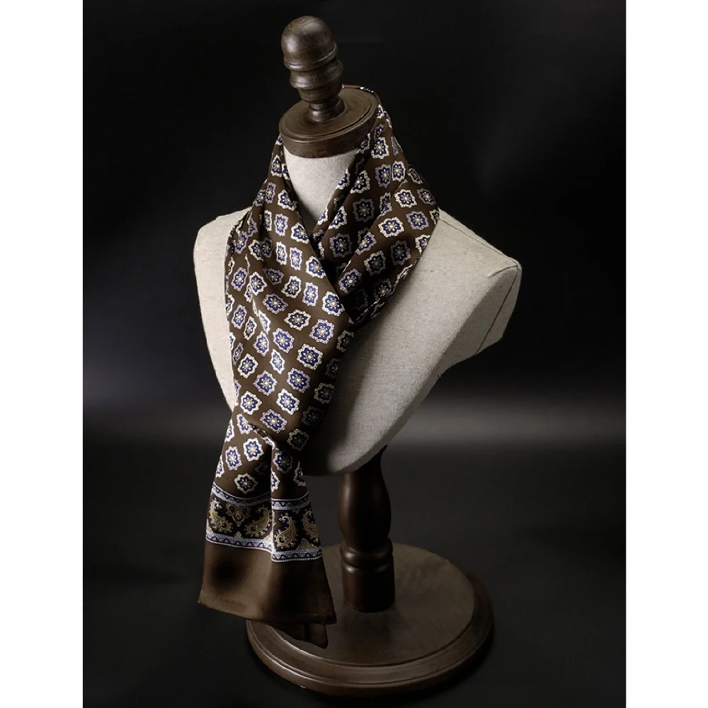 Мужской шелковый шарф из чистого атласа тутового шелкопряда роскошный Оптовая Продажа для мужчин