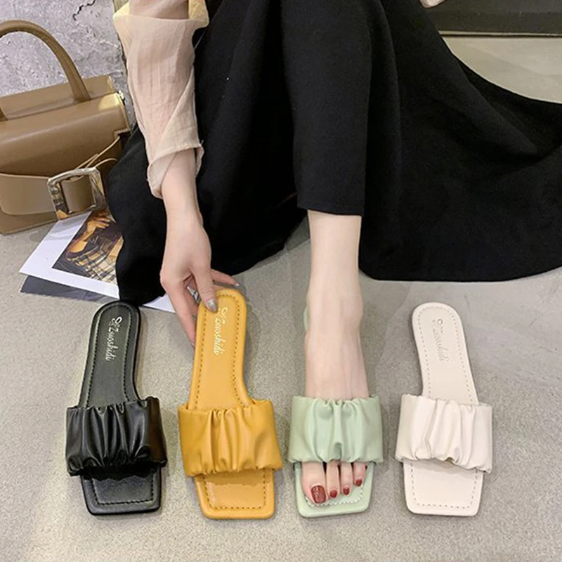 Wholesale Cheap Colourful Bow Slip On Flat Casual Womens Sandals