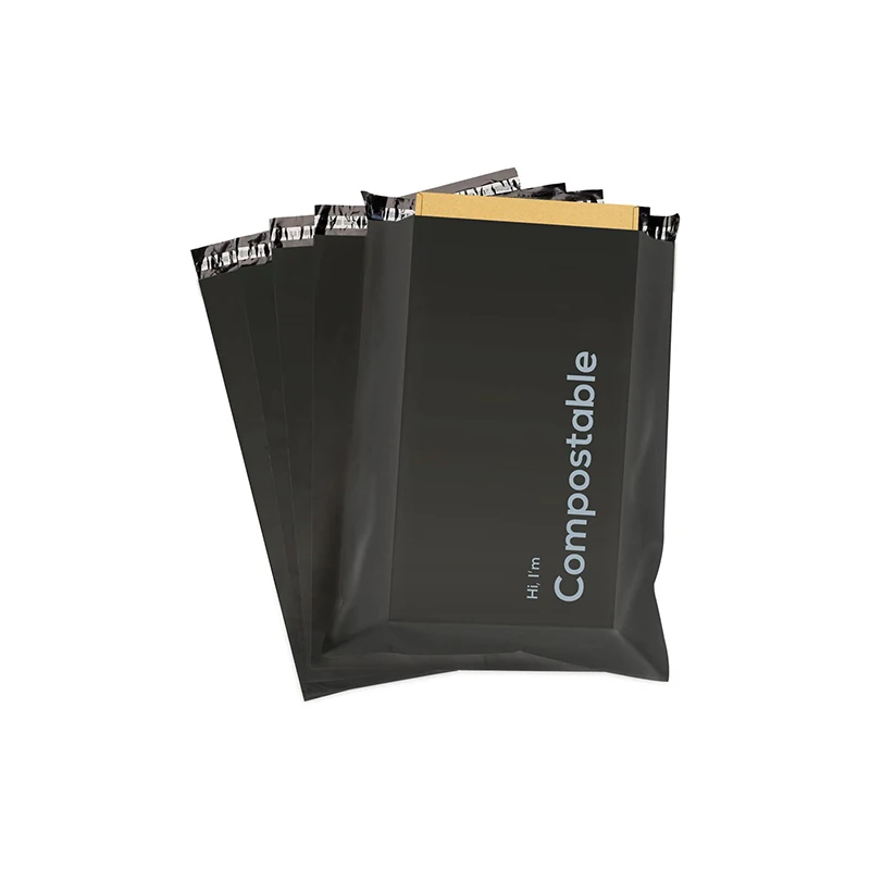 Biodegradable Mailers Eco Friendly Plastic Packaging Compostable Grey Polymailer Customized Mailing Bags for Clothing