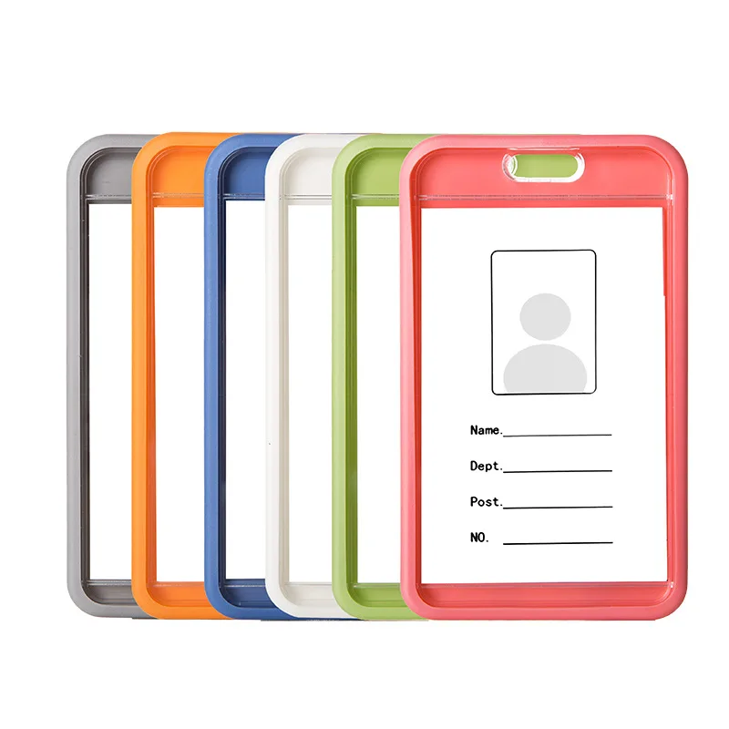 Factory Price Silicone Business Medical ID Card Holder Custom Student Name Card Badge Holder