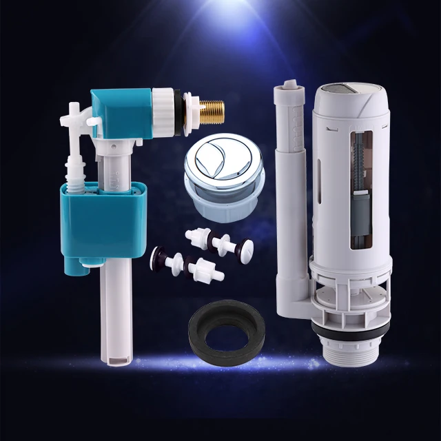 Promotion high quality toilet flushing flush mechanism side entry plastic fill valve top button control tank fitting