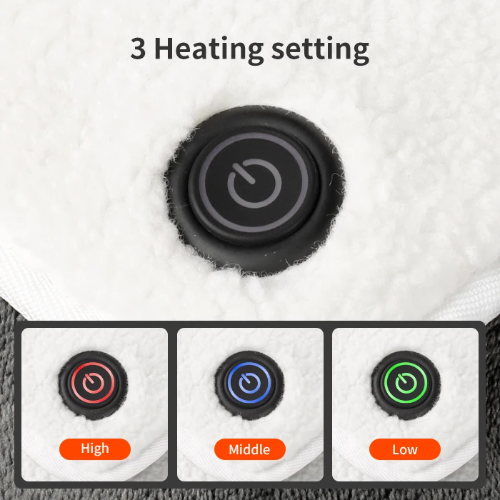 Anjuny  Seat Pad 3 Heat Levels for Chair Sofa Couch Camping Traveling Soft Machine Washable Heating Cushion