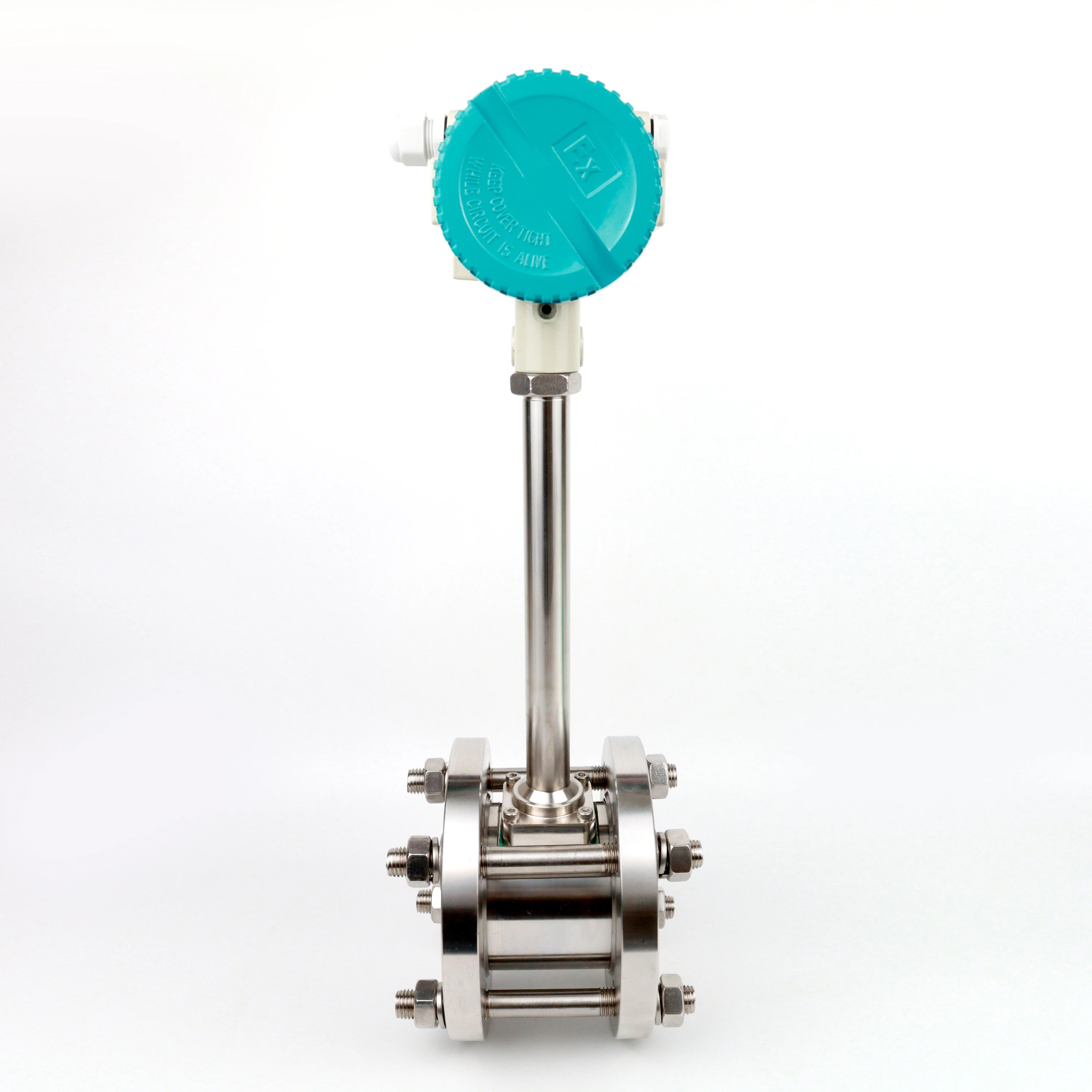 High Accuracy LCD Display Digital Steam Gas Clamp Flange Analog Compressed Air Vortex Flow Meter Measurement