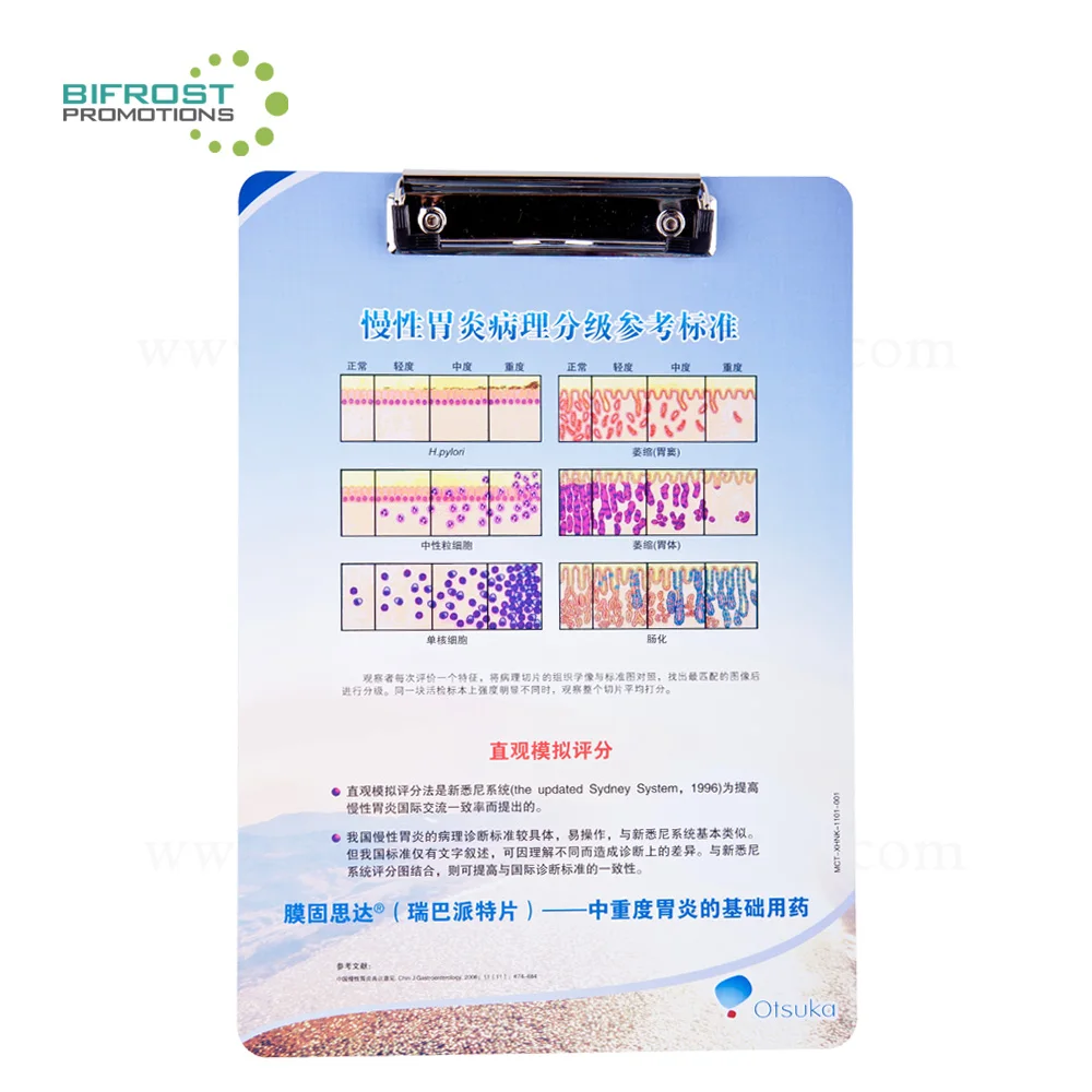 Custom Double Sided Printable Metal Clip Clipboard