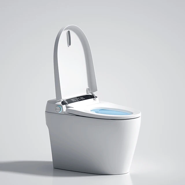 square design one piece intelligent toilet auto open high quality ceramic s-trap siphonic flush wash and dry 110v 220v american